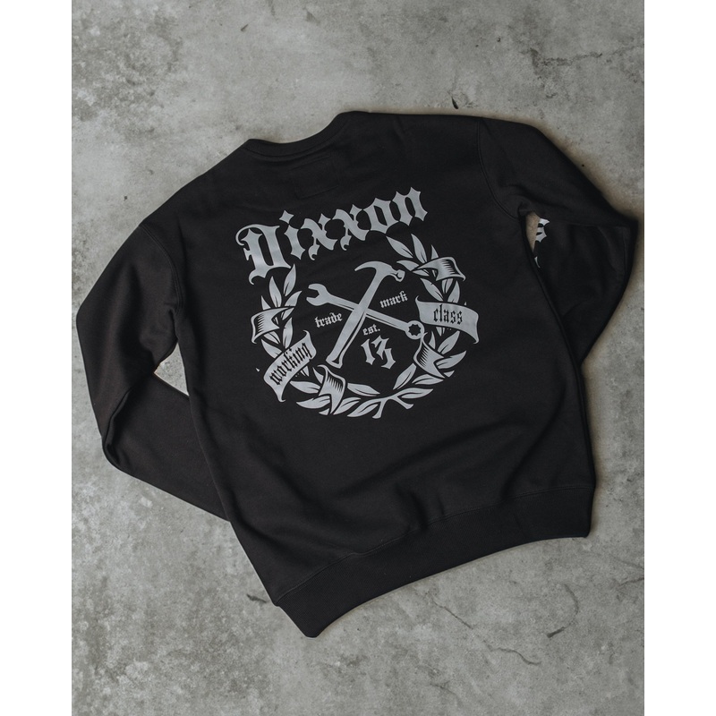 Gray Award Crest Crewneck Sweatshirt – Black