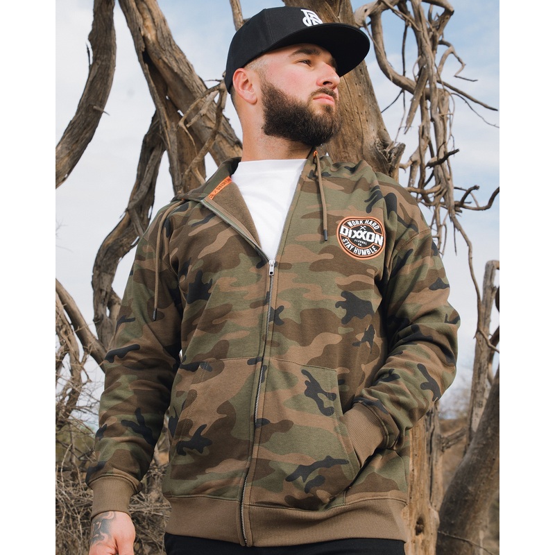 Orange Corpo Zip Up Hoodie – Camo