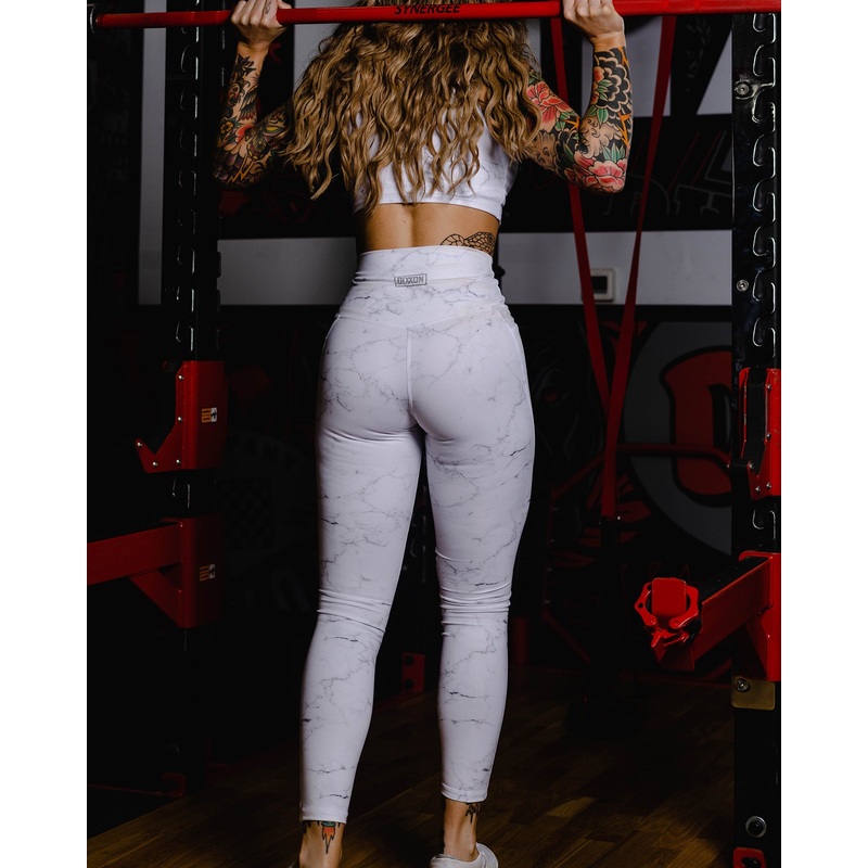 Women’s Classic Leggings – White Marble
