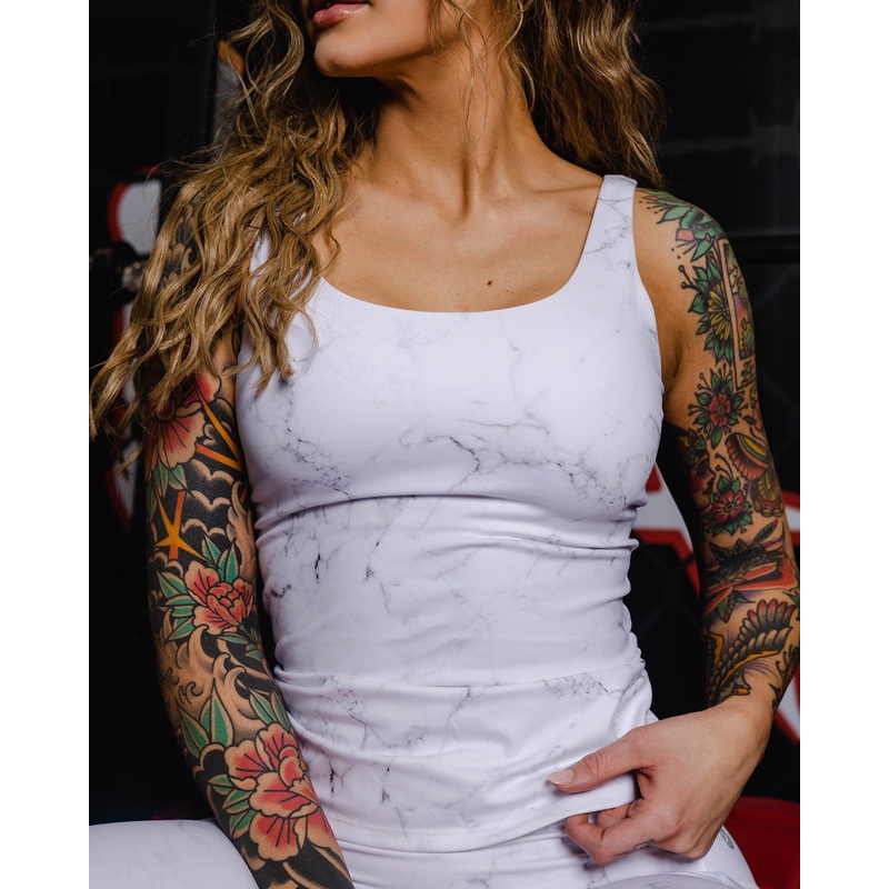 Women’s Classic Tank – White Marble