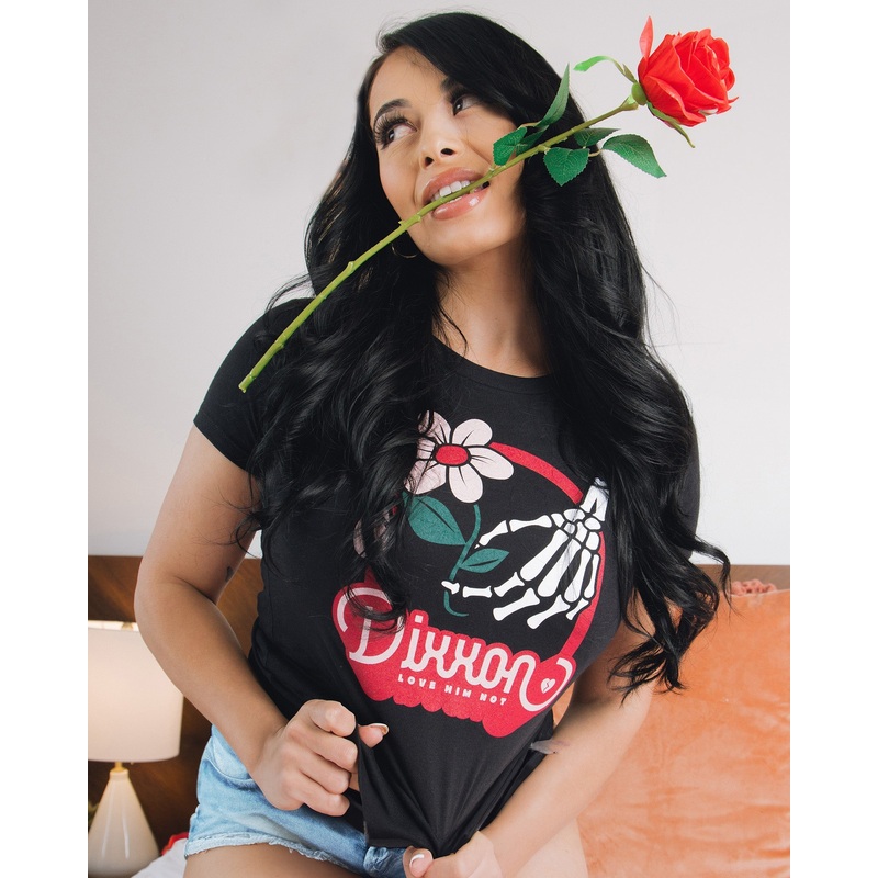 Women’s Love Him Not Fitted Tee – Black