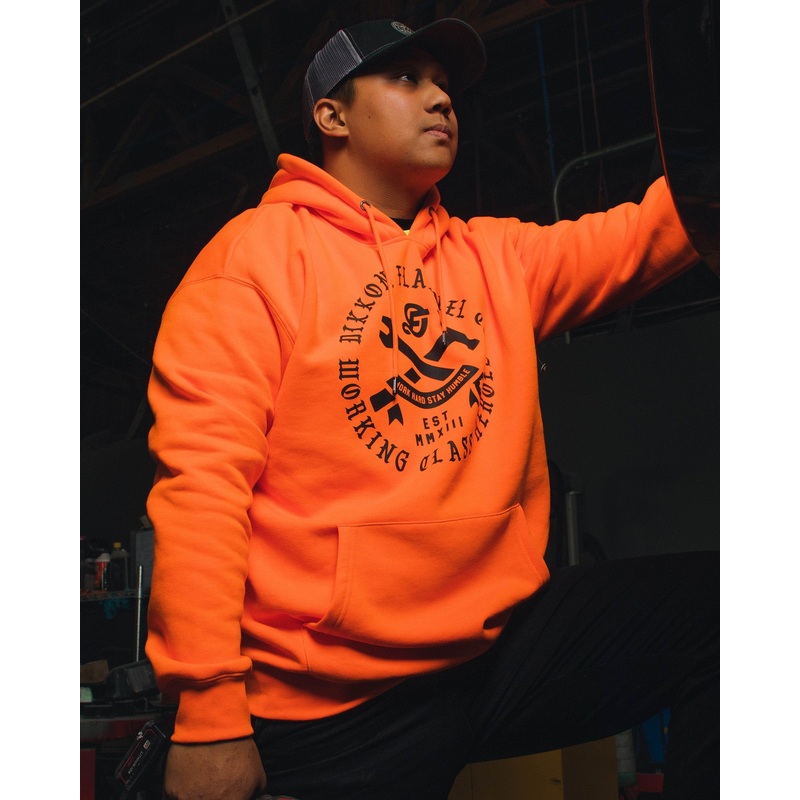 Working Class Heroes Hi-Vis Pullover Hoodie – Orange