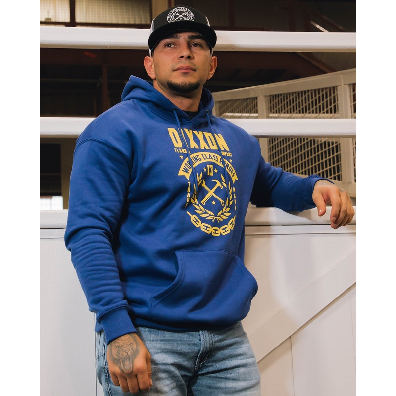 Yellow Weld Pullover Hoodie – Blue