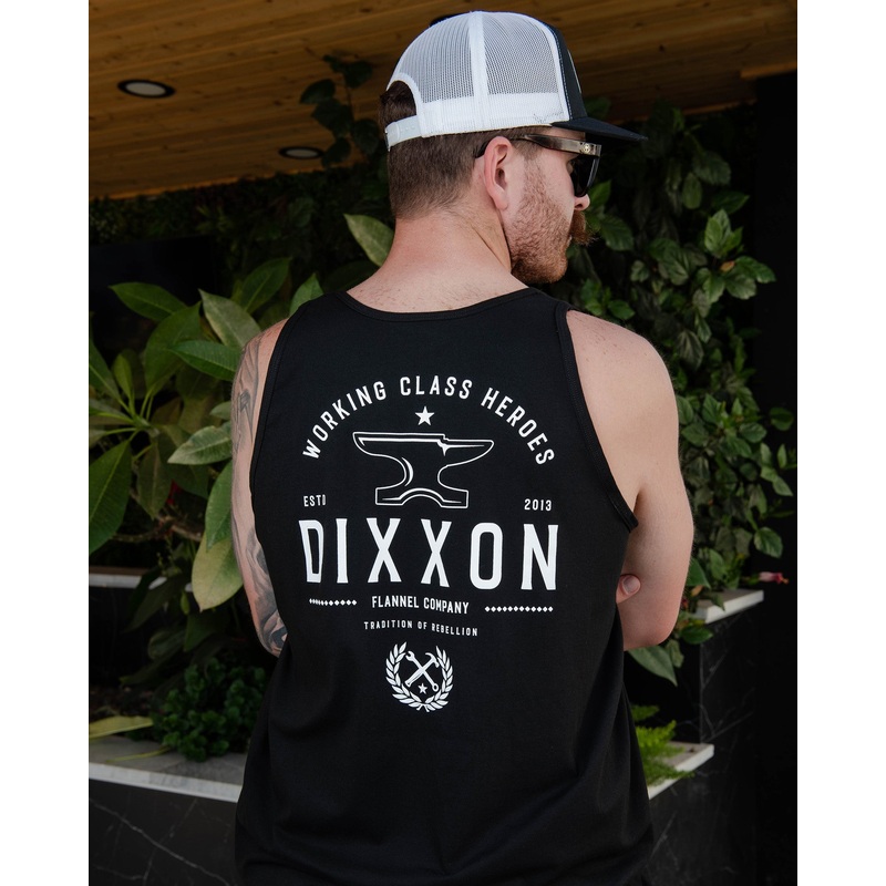 White Tradition Badge Tank – Black