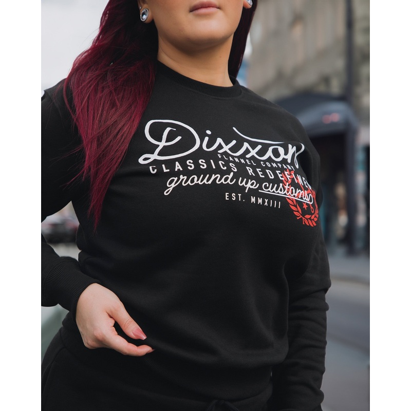 Women’s Ground Up Customs Crewneck Sweatshirt – Black