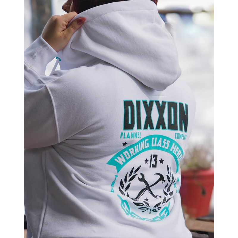 Women’s Tiffany Weld Zip Up Hoodie – White