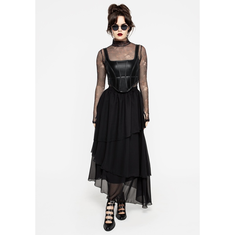 Aisling Layered Cascade Maxi Skirt