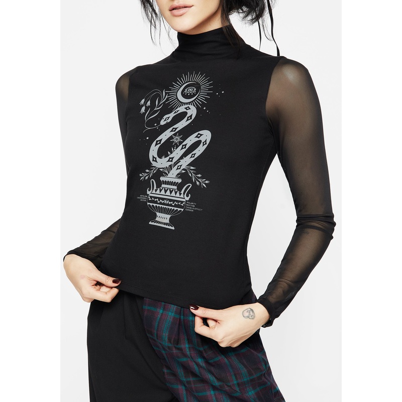 Amaterasu Mesh Long Sleeve Top