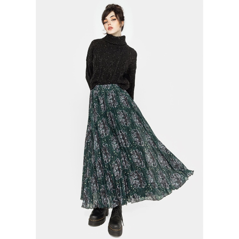 Cailleach Pleated Maxi Skirt