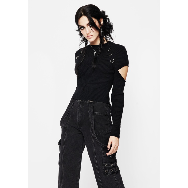 Captive Hardware Cut Out Rib Jumper