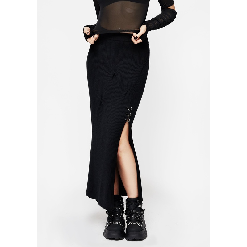 Captive Hardware Midaxi Rib Skirt