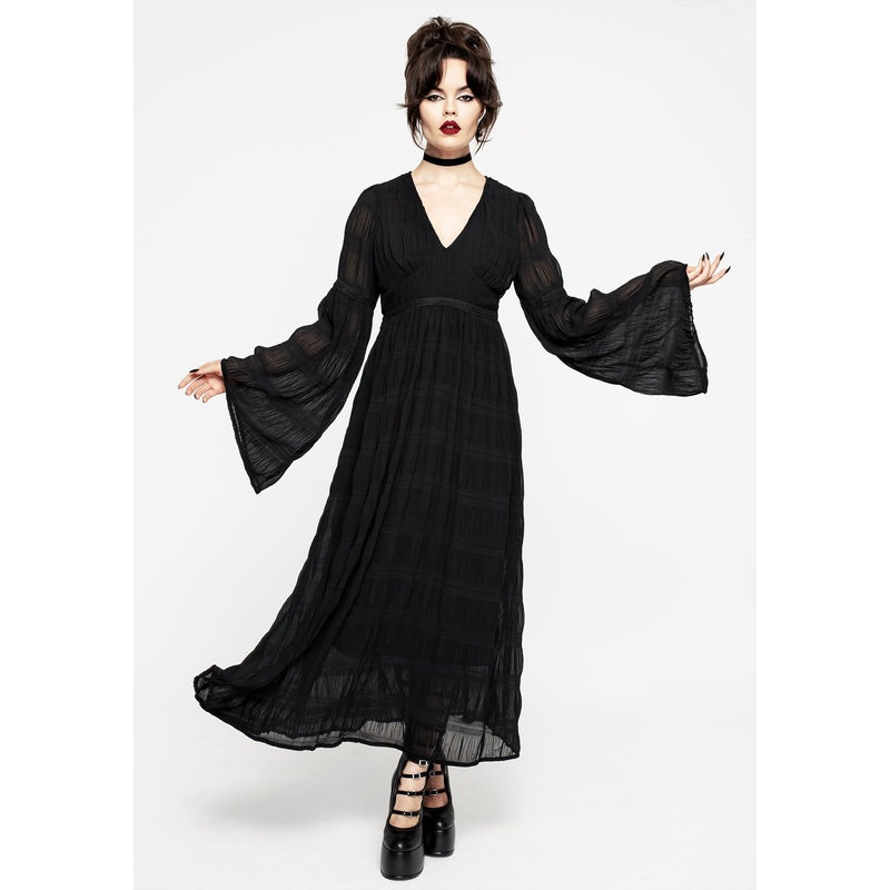 Deirdre Flute Sleeve Maxi Dress