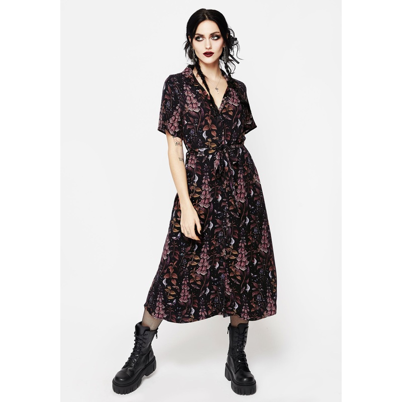 Foxglove Midi Shirt Dress