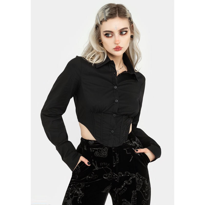 Ingram Collared Corset Shirt