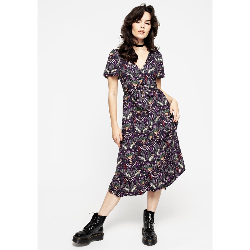 Modern Mystic Button Up Midi Dress