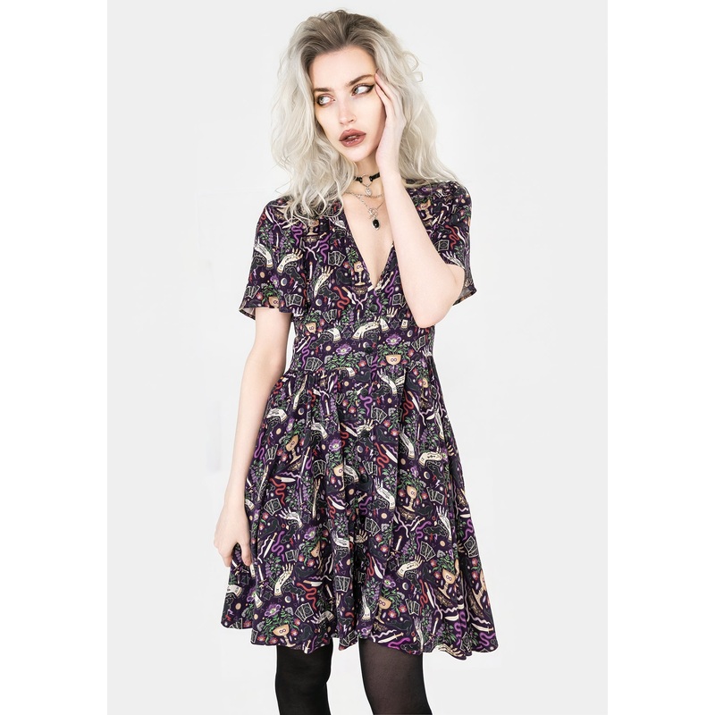 Modern Mystic Button Up Mini Dress