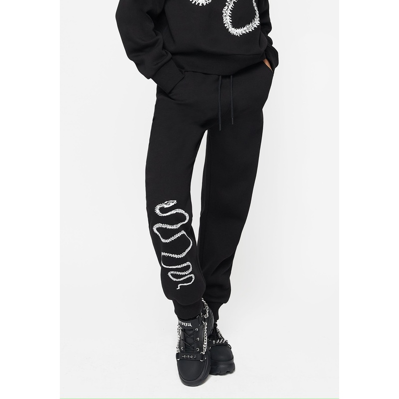 Ophis Snake Skeleton Print Joggers