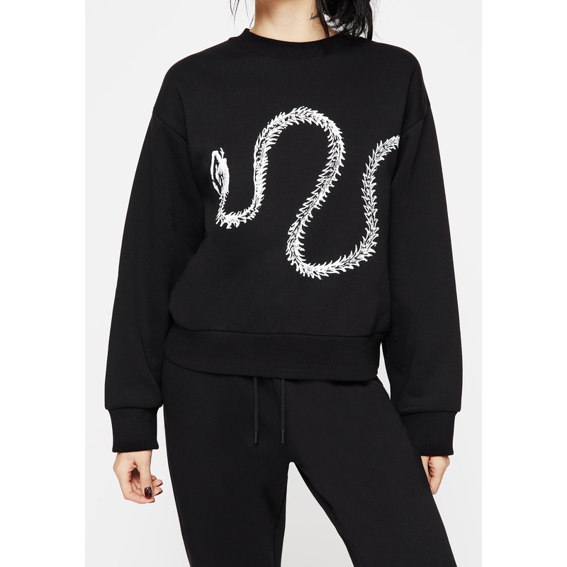 Ophis Snake Skeleton Print Sweater