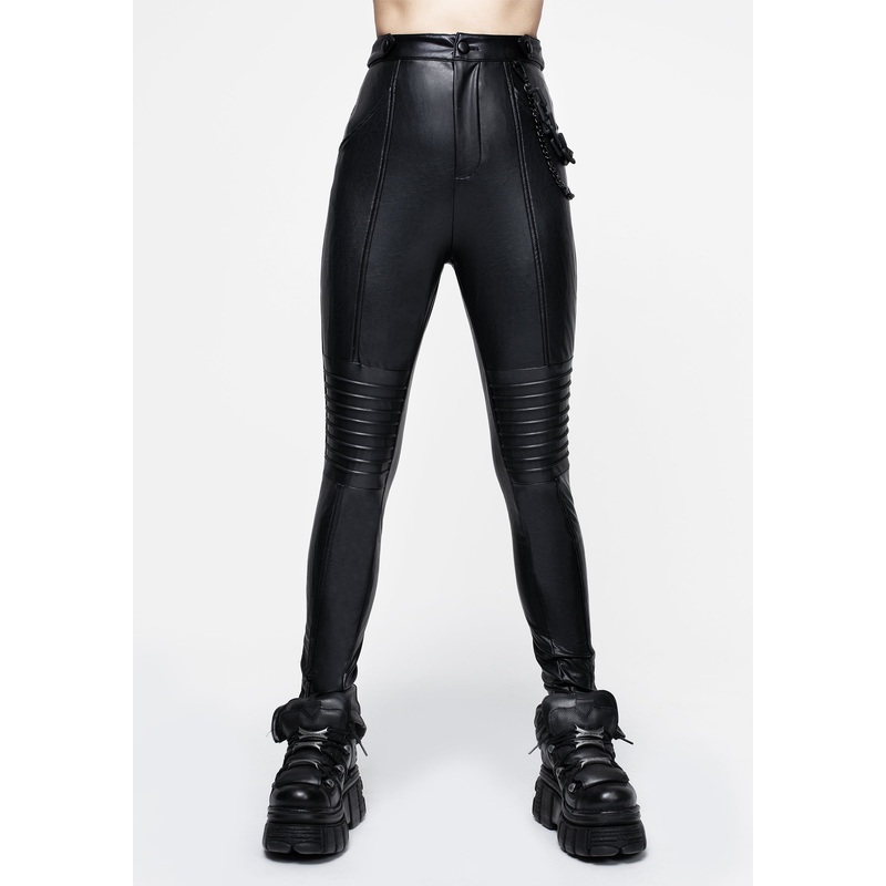 Outlaw PU Biker Chain Leggings