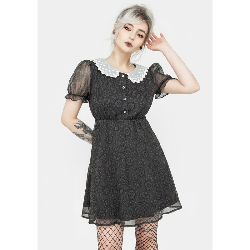 Phantasma Lace Collar Mini Dress