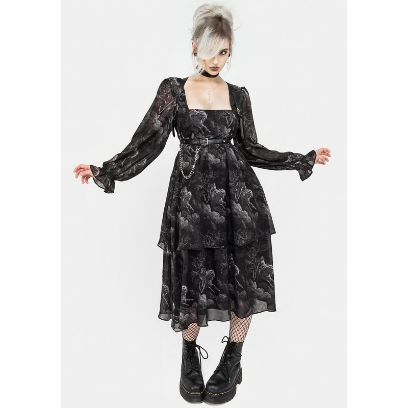 Revelation Chiffon Midi Dress