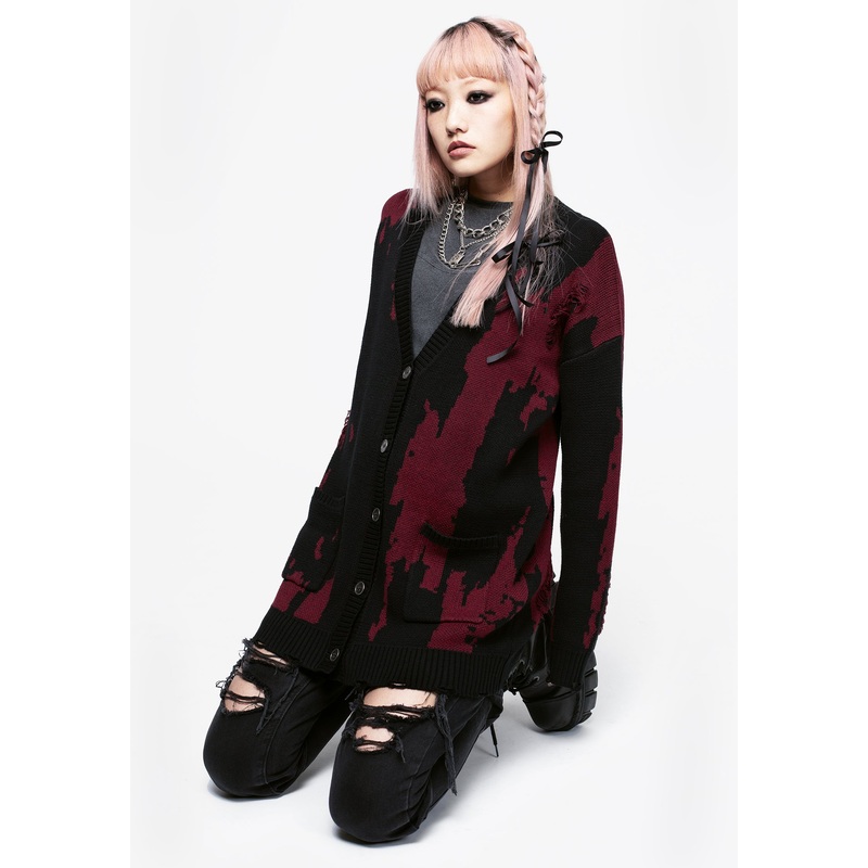Snag Distressed Oversized Cardigan
