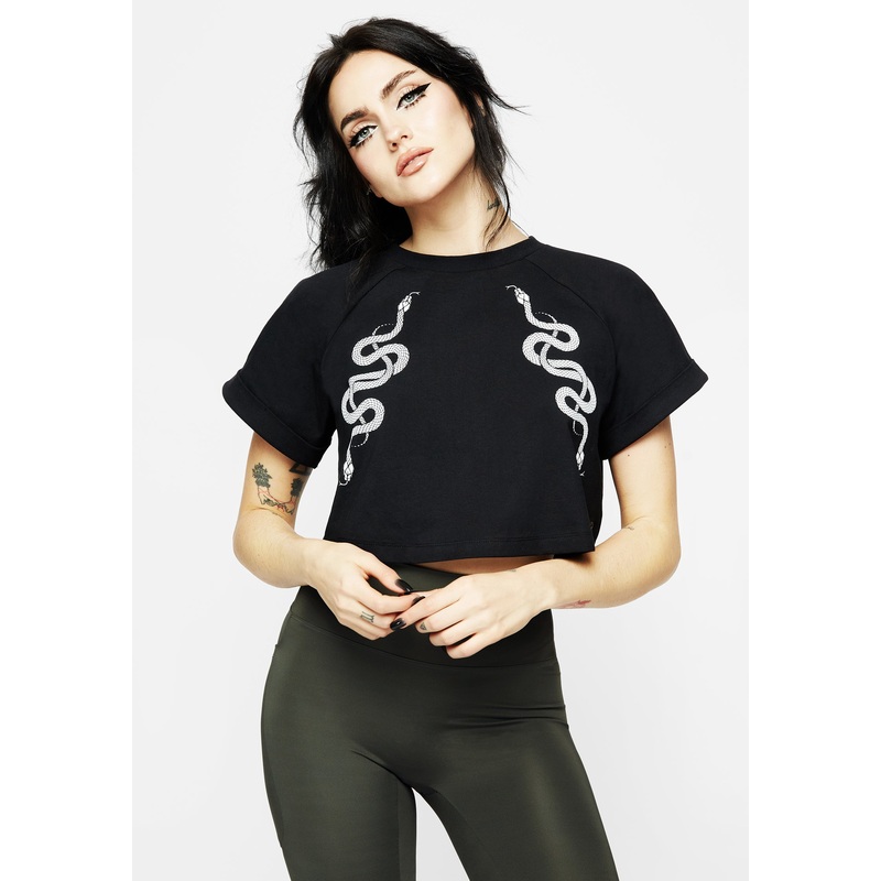 Venin Snake Athleisure Boxy Crop T-Shirt