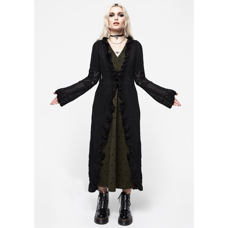 Alexis Ruffle Longline Cardigan