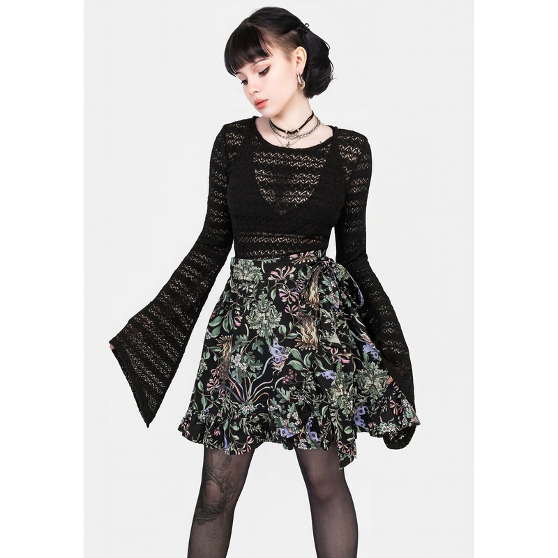 Beltane Frill Wrap Mini Skirt