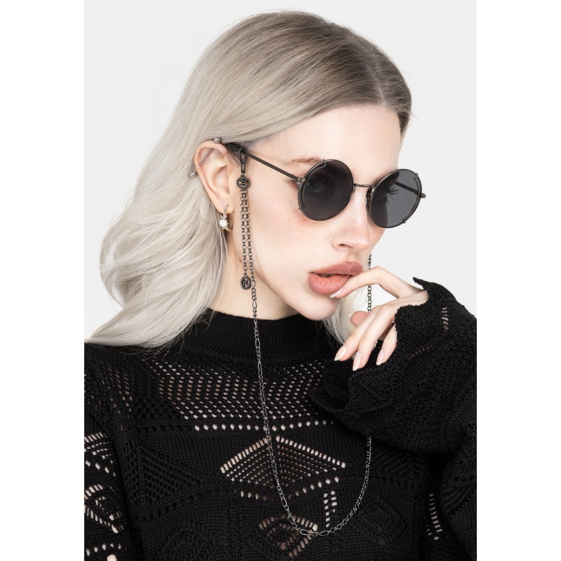 Emilie Round Sunglasses with Chain