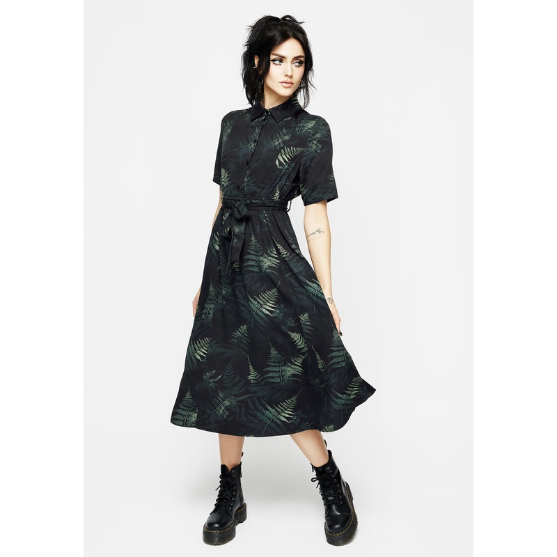 Fernery Midi Shirt Dress