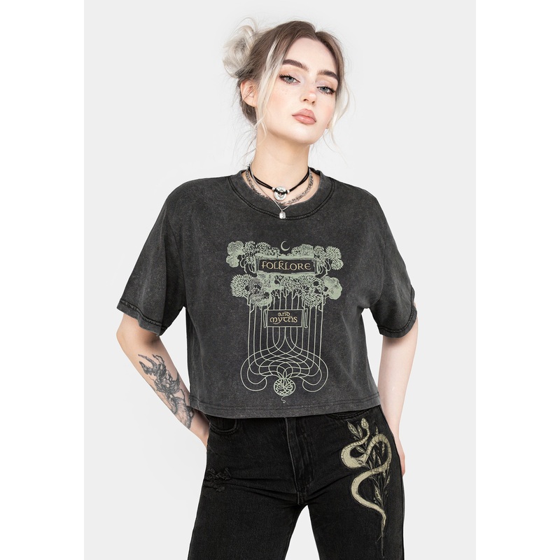 Folklore Boxy Crop T-shirt