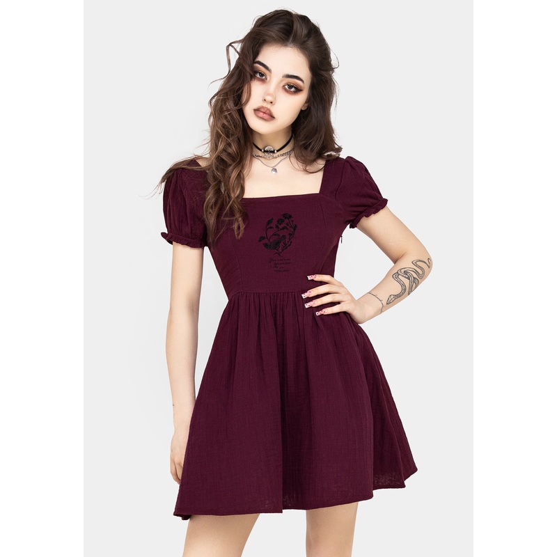 Frances Embroidered Cotton Mini Dress