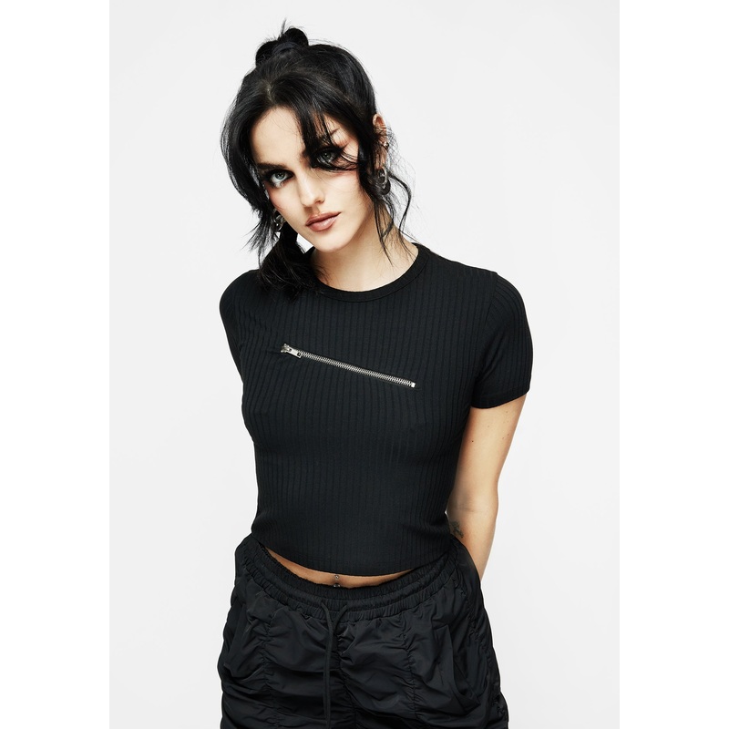 Hanna Zip Crop Top
