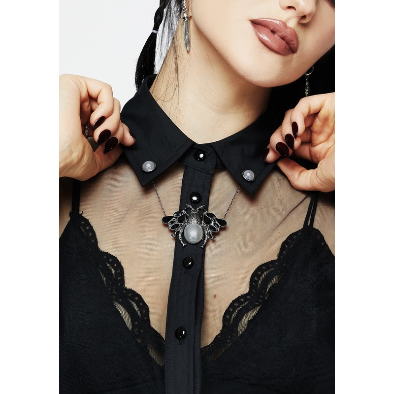 Melissa Bug Collar Chain Brooch
