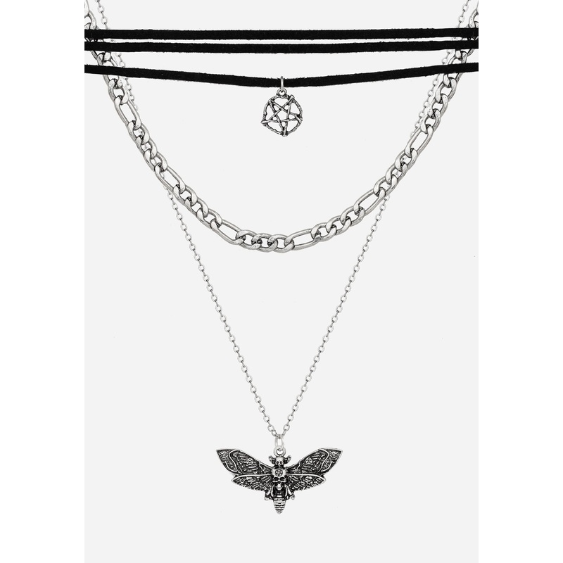 Mortmoth Layered Choker Necklace