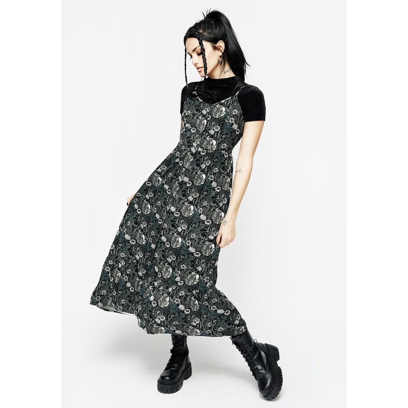 Nightbloom Button Up Midaxi Cami Dress