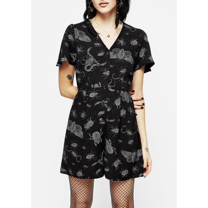 Parasite Bugs Playsuit – Black