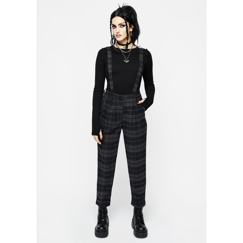 Reckless Distressed Check Trousers