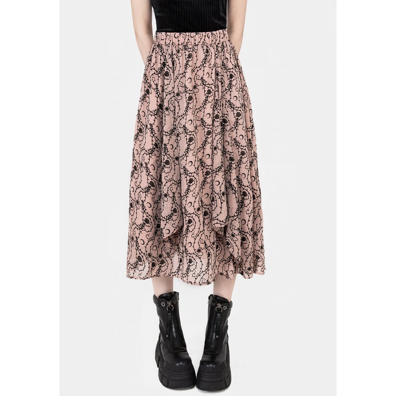 Rosethorn Ruffle Midi Skirt