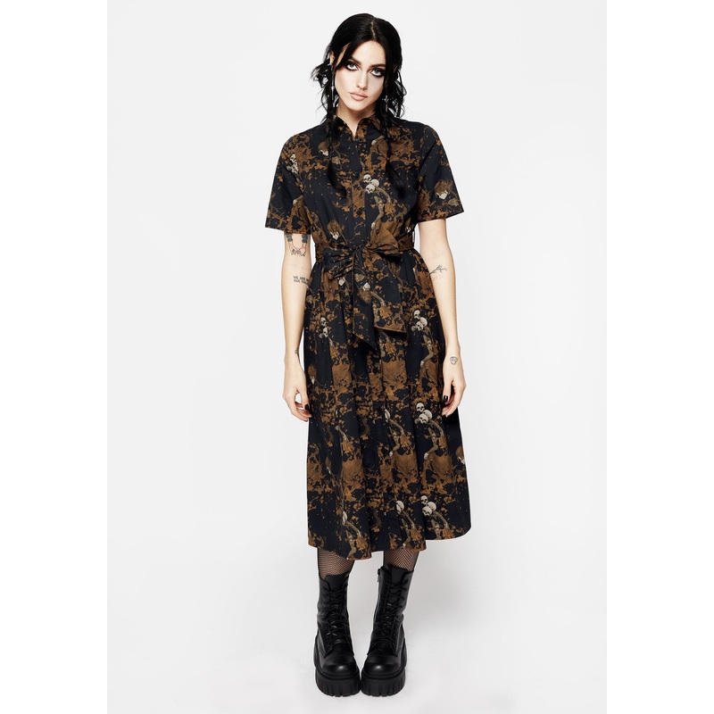Underworld Cotton Midi Shirt Dress
