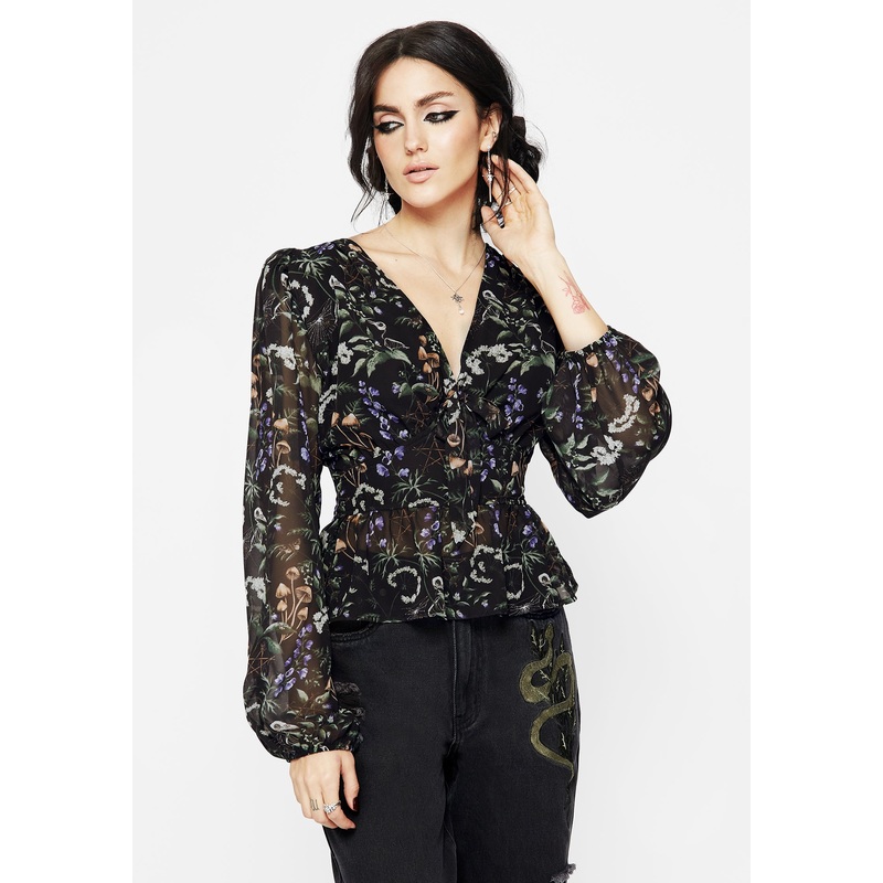 Vesna Chiffon Peplum Top
