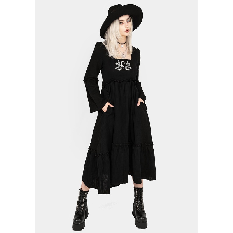 Aradia Embroidered Midi Dress
