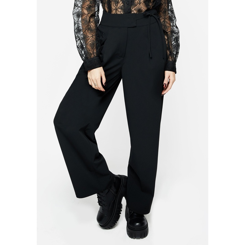Asteria Tie Waist Embroidered Trousers