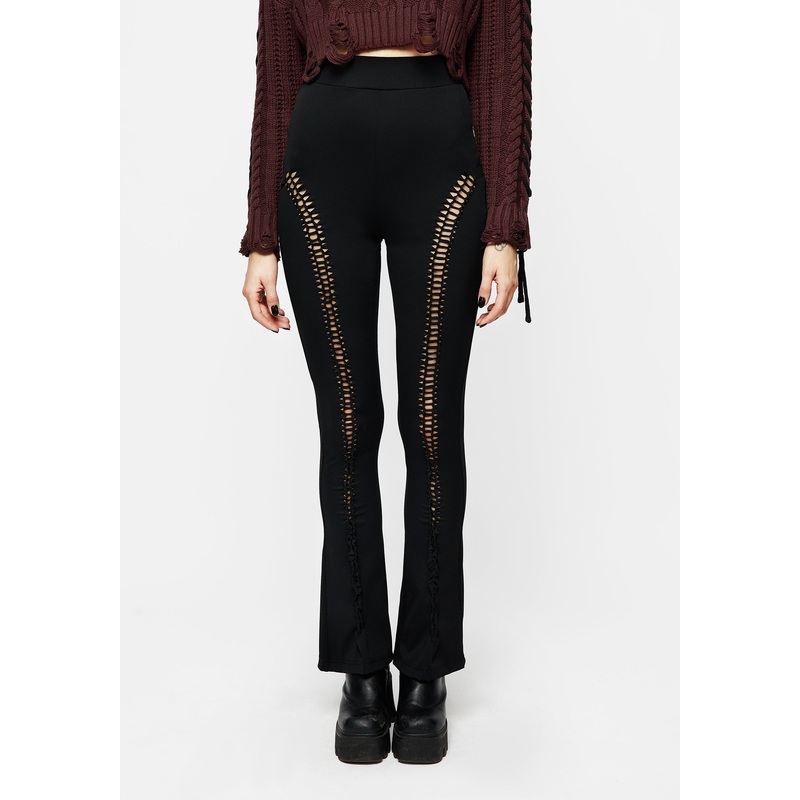 Cage Cut Out Flared Trousers