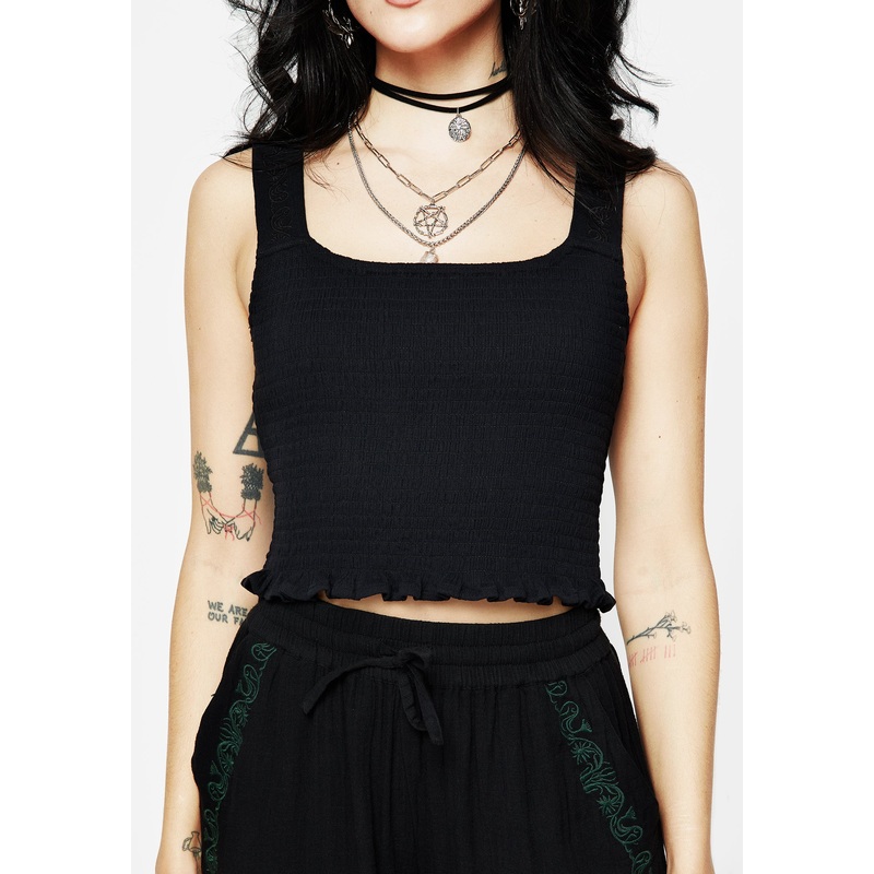 Damiana Shirred Crop Top