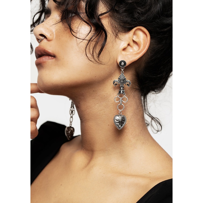 Deceiver Heart Drop Earrings