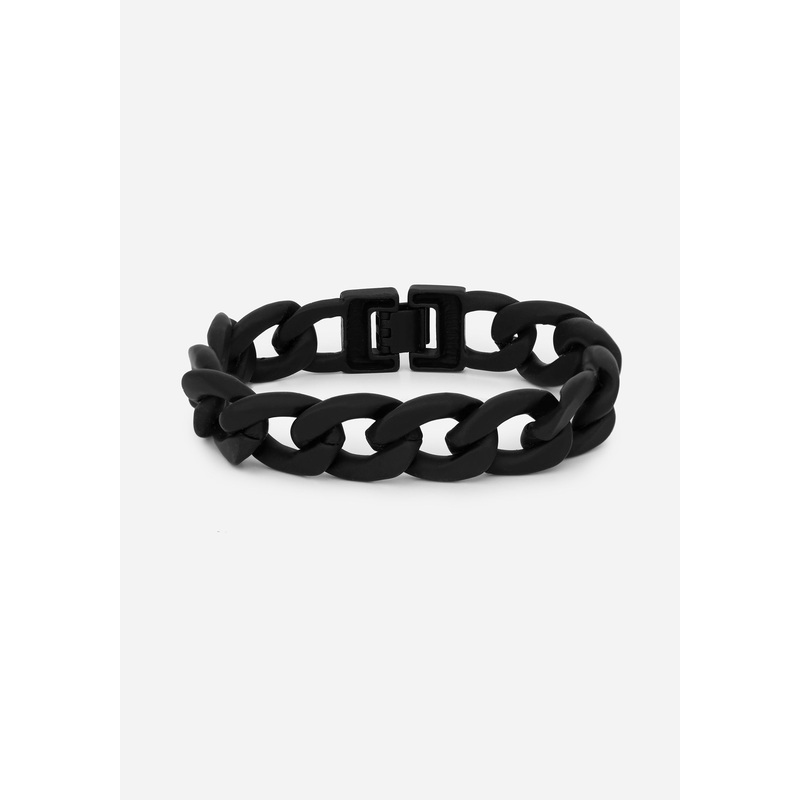 Jet Chunky Rope Chain Bracelet