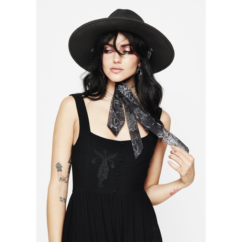 Maleficarum Tie Detail Sun Hat