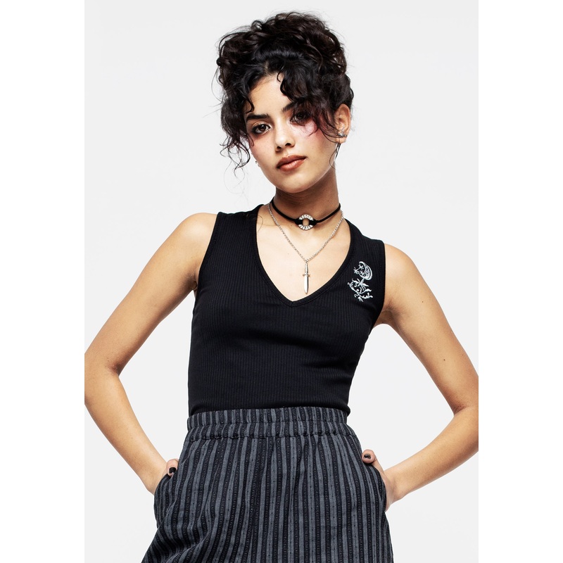 Moonflower V-Neck Vest Top